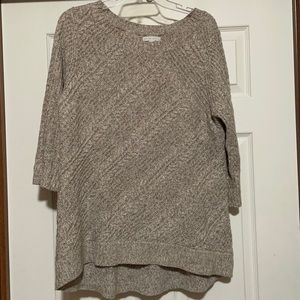 Tan and White NY&Co Sweater